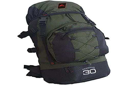 0030 - MOCHILA CRAMPON 30 - VERDE COM PRETO