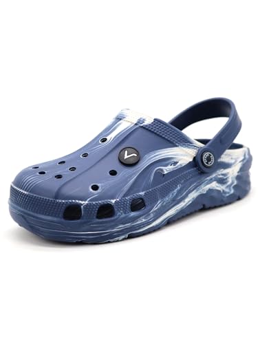 Image of SVAAR Men's Marble Effect Classic Clogs || Sandals with Adjustable Back Strap for Men
