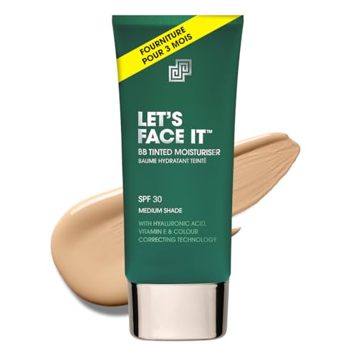 Shakeup Cosmetics Hydratant Teinté Homme, Maquillage Végan pour Hommes, Couvrance Naturelle contre Rougeurs & Imperfections, Hydratation 24h avec SPF, Teinte Medium,...