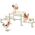 Moyardow Chicken Perch, Natural Beech Wood Roosting Ladder, Chick Perch for Strong Wooden Roosting Bar for Poultry, Jungle Gym & Toys.