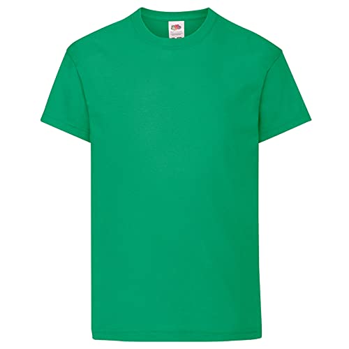 Fruit of the Loom Childrens/Kids Original Short Sleeve T-Shirt (7-8 Years) (Kelly Green)
