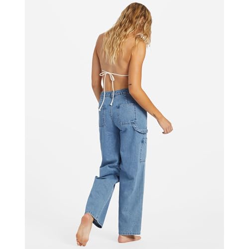 Billabong Women's Leia Denim Pant, Color Blue Rinse Indigo, Size 292