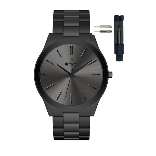 Weayege Mens Watches,Classical Stainless Steel Men's Wrist Watches,Fashion Minimalist Business Men's Wrist Watch Luxury Quartz Waterproof Watch Bussiness Watch for Men,Gifts for Men