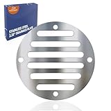 White Water 7728S Marine 304 Stainless Steel Marine Deck Drain Cover | Corrosion-Resistant Stamped Plate for Boat, Yacht, RV Drainage & Plumbing | Rustproof, Durable, Weatherproof | 3.25' Diameter