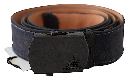 Ceinture en cuir bleu Ermanno Scervino : finis les trous déformés avec la boucle à cliquet femme