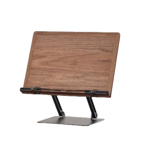 Quxxuol 書見台 ブックスタンド 傾斜台 傾斜台絵描き用 角度調整台 パソコン読書ラック 360度回転 高さと角度を調整可能 滑らか バリなし 折りたたみ収納で持ち運びも簡単 家庭やオフィスに適しています (ウォールナット,昇降タイプ)