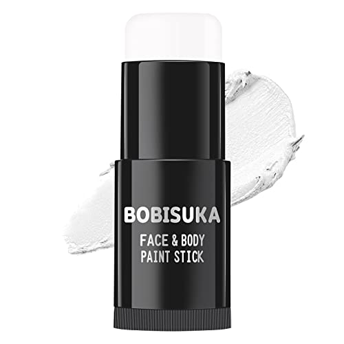 BOBISUKA Halloween Face Paint Stick White, pintura facial branca pintura corporal a óleo para teatro, festas, atos escolares, carnavais, interpretação de palhaços, esqueletos, zombies