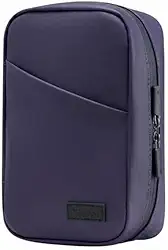 Necessaire Organizador de Cabos e Acessórios Impermeável, Material Emborrachado (MODELO 1 - AZUL)