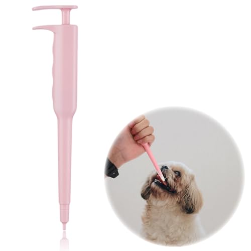 MAEXUS ペット 投薬器 シリンジ ペット用シリンジ 経口投薬器 ペット フィーダー プッシュポン ペット薬用品 猫犬用くすり投薬補助器具 錠剤、錠剤、カプセルに適しています (ピンク)