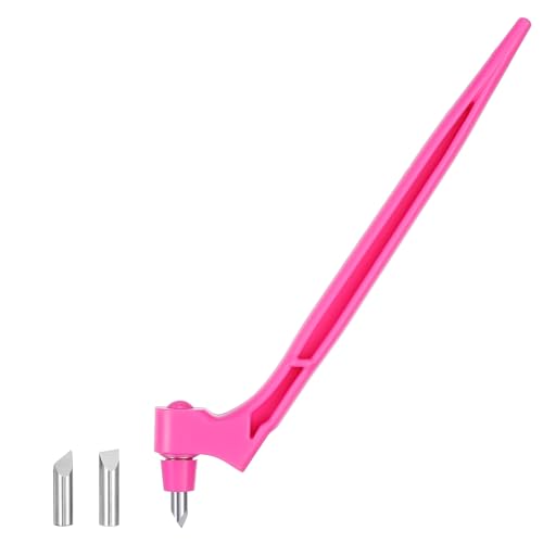 Craft Cutting Tools 360 Degree Rotating Craft Knife with 3 Different Stainless Steel Blades Stencil Knife for DIY Crafts Stencils Scrapbooks Spinblade Cutting Tool (Pink)