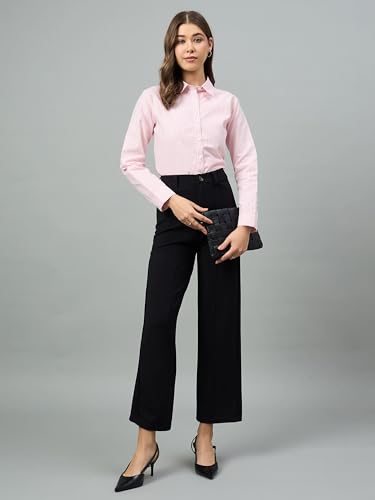 Image of Style Quotient Women Solid Polycotton Regular Formal Shirt