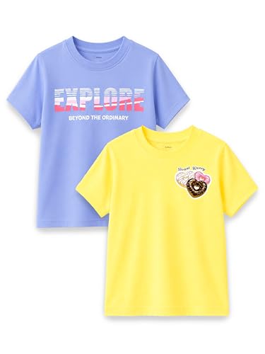 Image of Kidbea Bamboo Kids T-Shirt Ultra-Soft Premium Half Sleeve Graphic Tee for Girls, Casual Summer Wear for Toddlers & Kids