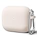 Produktbild Oakxco für Airpods Pro Hülle, Airpods Pro 2 Hülle Silikon Bunt Matt Glatt Dünn Weich Gummi Airpods Pro/Pro 2 Generation Case, Mädchen Einfarbig Plastik Slim TPU Silikonhülle Karabiner, Beige Taupe