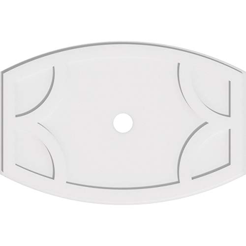 Image of Ekena Millwork CMP38X25KY-03000 Kailey Architectural Grade PVC Contemporary Urethane Ceiling Medallions 38 inchW x 25 3 /8 inchH x 3 inchID x 20 1 /2 inchC x 1 inchP
