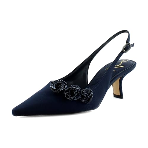 Sam Edelman Bianka Flora Slingback Women's Heels Midnight Blue Fabric