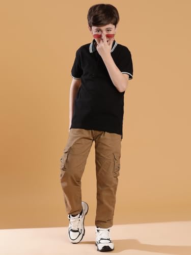 Image of Li'l Tomatoes Boys Pique Polo T-Shirt | Half Sleeve Casual Summer Wear | Soft & Breathable | 9-16 Years