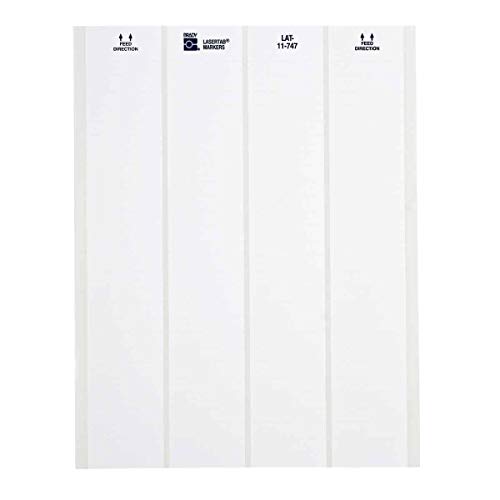 Brady LAT-11-747-5 1.875" Width x 0.375" Height, B-747 Permanent Polyester, Matte Finish White Lasertab Laser Printable Label (Pack of 5000)