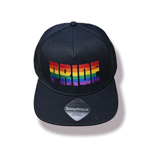 Mützenfritze Hochwertig bestickte 5 Panel Snapback Cap Pride in Regenbogenfarben. Ideal für CSD, Pride usw. Größenverstellbar