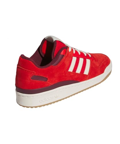 Image of adidas Originals Men Leather Forum Low CL Casual Shoe RED /Owhite /GUM3 (UK-12)