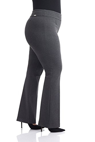 Image of Rekucci Curvy Woman Secret Figure Knit Bootcut Plus Size Pant w /Tummy Control