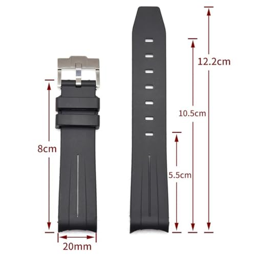 Niziruoup Rubber Strap for Moonswatch Watch,Curved No Gap,Premium Soft Durable Silicone Rubber Band Compatible with Omega x Swatch MoonSwatch Speedmaster 20mm Replacement Band Strap for Men Women