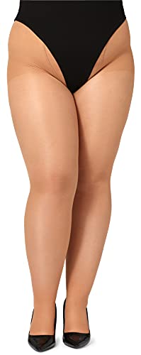 Bellivalini Medias Panty Mujer Plus Size 40 DEN BLV-1125 (Ámbar, 4XL) Cover