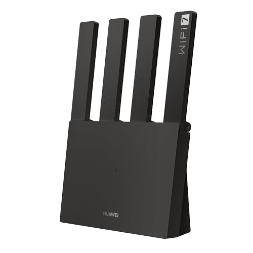 Roteador, HUAWEI WiFi BE3, Wifi 7, 3.6 Gpbs Dual-Band Wi-Fi 7, Visualização de Diagnóstico WiFi, Controle Parental, Preto