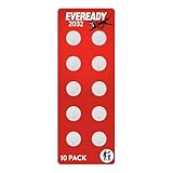 Eveready 2032 Batteries (10 Pack), 3V Lithium Coin Batteries for Watches, AirTags, Key Fobs, and Other Small Electronics