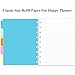 9 Disc Lined Paper Refills for Happy Planners - 100 Sheets/200 Pages Classic Size Lined Paper with 5 Sheets Dividers, 7