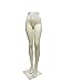 AMKO 9205B Brazilian Half Body Mannequin ? Stem Inserted Foot, Flesh Tone, Square Metal Base, Female Leg Mannequin. Clothing Forms