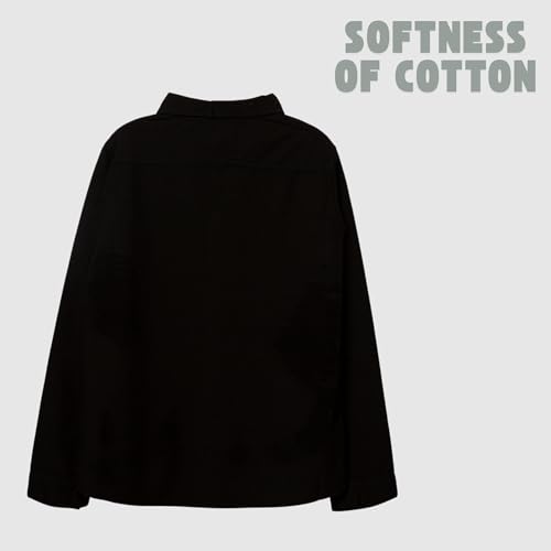 POLLİTO Shirt for Boys | Button-Down Solid Long Sleeve Shirt | Clothing for Boys Aged 5-152