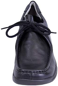 24 Hour Comfort Kris (2901) Women's Wide Width Classic Cushioned Leather Lace Up Shoes Black 6.5 | Image 1