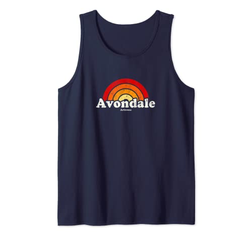 Avondale Arizona AZ Vintage 70s Retro Rainbow Diseño Camiseta sin Mangas