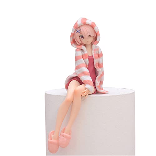 Zhongkaihua Anime Rem y Ram Figura Anime Personaje de Dibujos Animados Modelo Estatua Figura de acción Adornos de Escritorio Suministros coleccionables Regalo