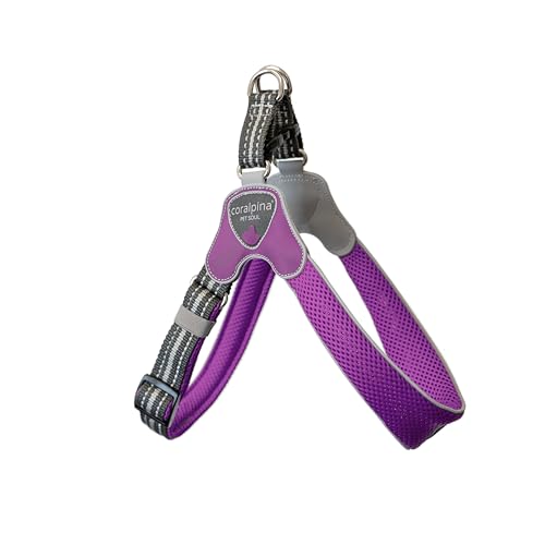 Coralpina - Harnais Cinquetorri réglable pour chiens de petite taille, doux et respirant, n'endommage pas les poils et n'empêche pas les mouvements, couleur lilas, taille 1