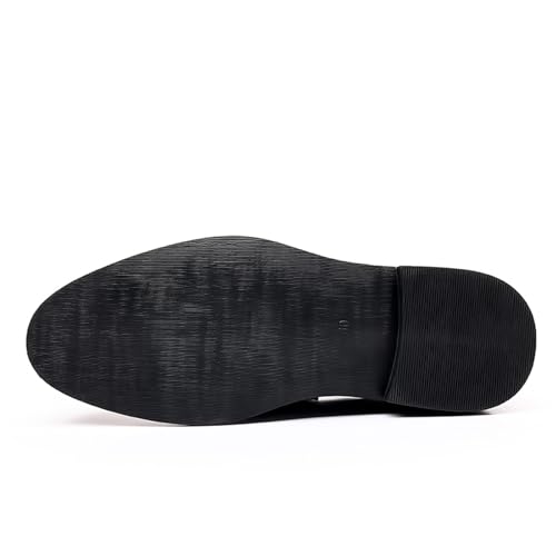 Men's Trendy Tassels Patent Leather Loafers Slip-On Business Casual Dress Shoes Elegant Luxury Penny Shoes4