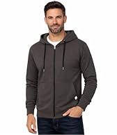 Blu Apparel Full Zip Hoodie French Terry Fabric Drawstring Adjustable Hood Elasticated Ribbed Cuffs and Hem Mid to Lightweight 60% Cotton 40 Polyester