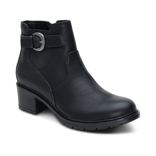 Aetrex Women&rsquo;s Layla Orthopedic Arch Support Ankle Boots &ndash; Comfort Memory Foam Low Heel Fashion...