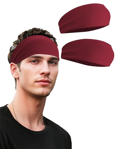 Image of Headbands for Men & Women, Sweat Headband Non-Slip Sweatband Sports Running Cycling Yoga Basketball Workout Football Training