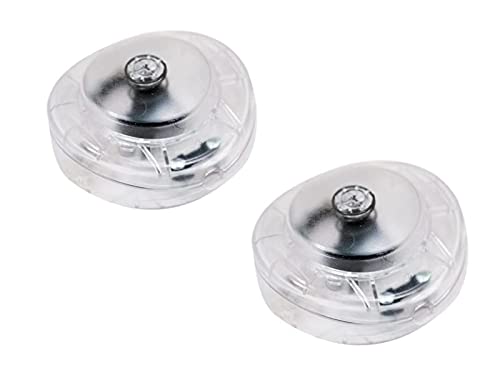 Set 2 Interruttore a Pedale Trasparente rotondo per piantane e lampade - 2A 250Volt - Diametro 65mm