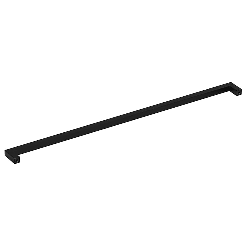 Maniglie per mobili, 5 pezzi, colore nero, in acciaio inox, 480 mm, distanza di 480 mm, maniglie per cassetti, moderne, per cucina, comò, guardaroba con verniciatura a polvere, viti