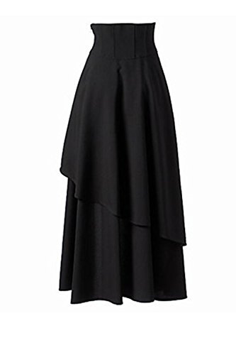 Suvotimo Women Gothic Lolita Band Waist Skirt Steampunk Vintage Skirt Black XL steampunk buy now online Suvotimo Women Gothic Lolita Band Waist Skirt Steampunk Vintage Skirt Black XL steampunk buy now online