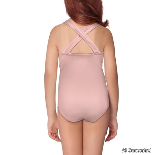 Image of Girls One Piece Swimsuits Sleeveless Lightweight Bathing Suit Beach Swim Suit Quick Dry Swimwear 5-14 Y