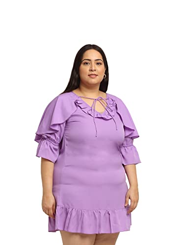 Image of Flambeur Women's Crepe Fit and Flare Knee-Length Dress