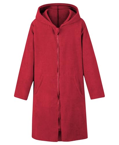 Image of MissShorthair Hooded Towel Robe for Kid, Zipper Beach Cover Up, Swim Changing Robe for Boy, Girls Bath Towelling Poncho