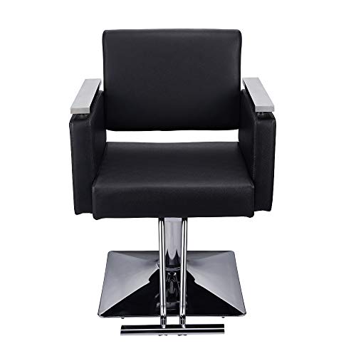 XYYSSM,HC197B Square Base Boutique Hair Salon Special Hairdressing Chair Beauty Chair Black Salon Chairs Barber Chairs for Hair Stylist - Premium Quality for Beauty Salon