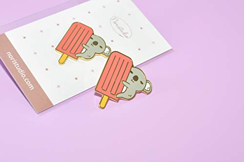 Koala and Pink Ice Pop Enamel Pin2