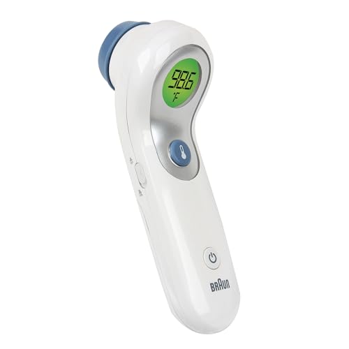 Braun No Touch and Forehead Thermometer - Touchless Thermometer for Adults, Babies, Toddlers and Kids, Color-Coded Fever Guidance, Fast, Reliable, and Accurate Results