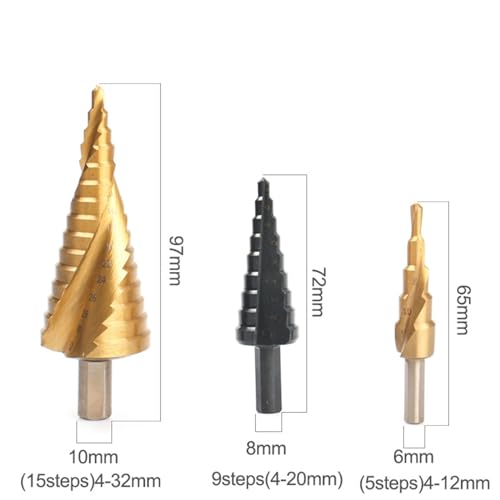 Set de 3 Brocas Escalonadas HSS 4-32mm miniatura 2