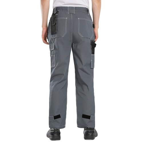 Cargo Pants for Men Multifunctional Color Block Work Pant with Pocket Fashion Straight Casual Outdoor Work Trousers4